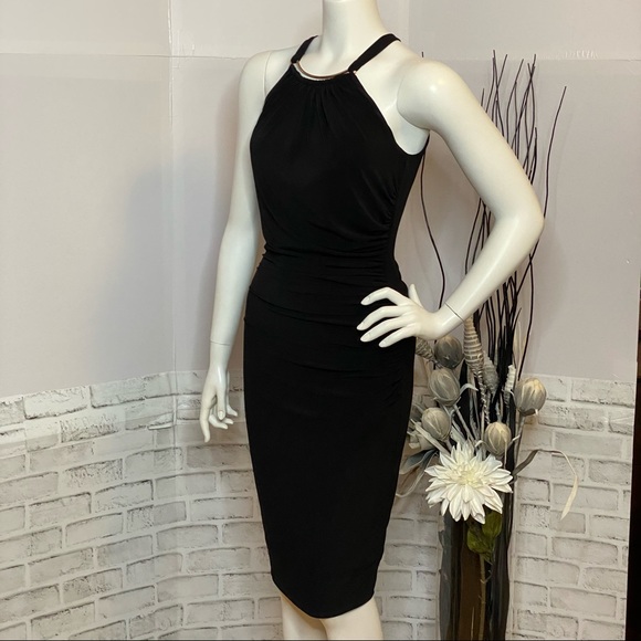 🔥SALE🔥 NWT Le Chateau Little Black Halter Bodycon Dress